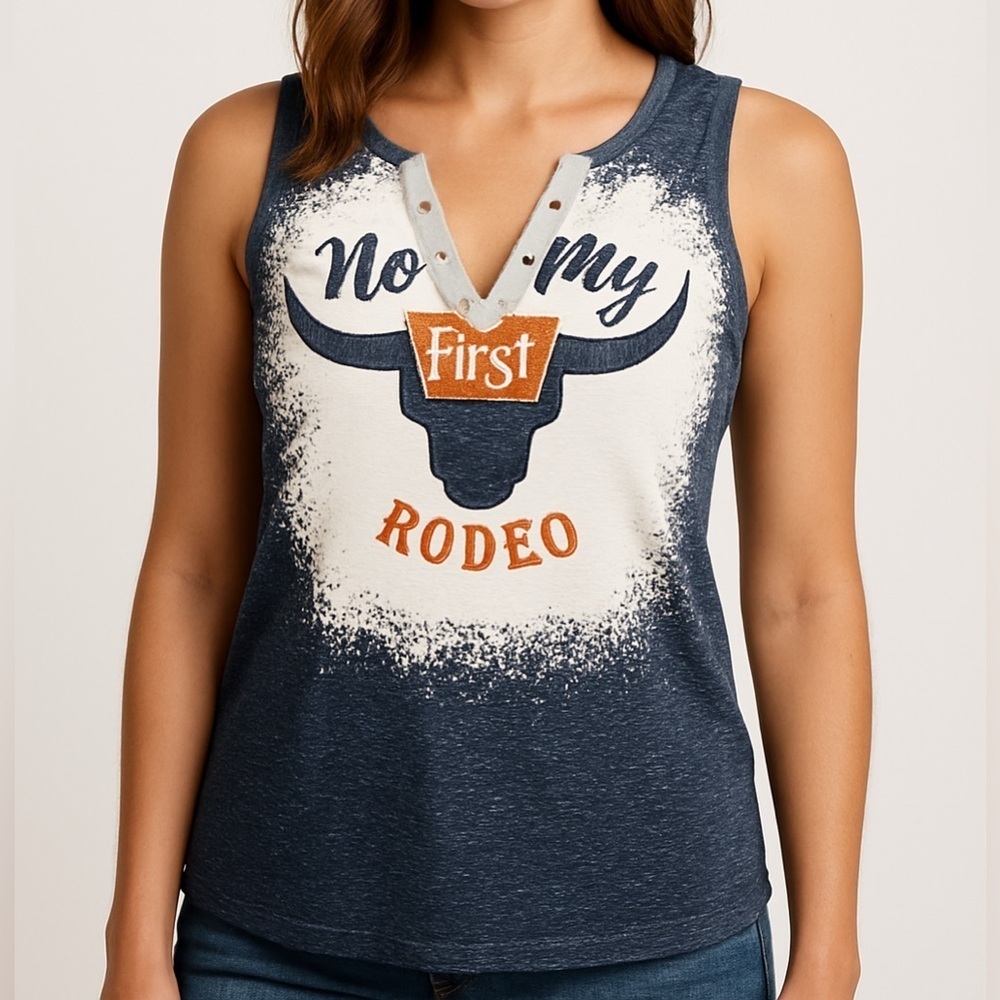 Gray‎ Rodeo Graphic Tank Top